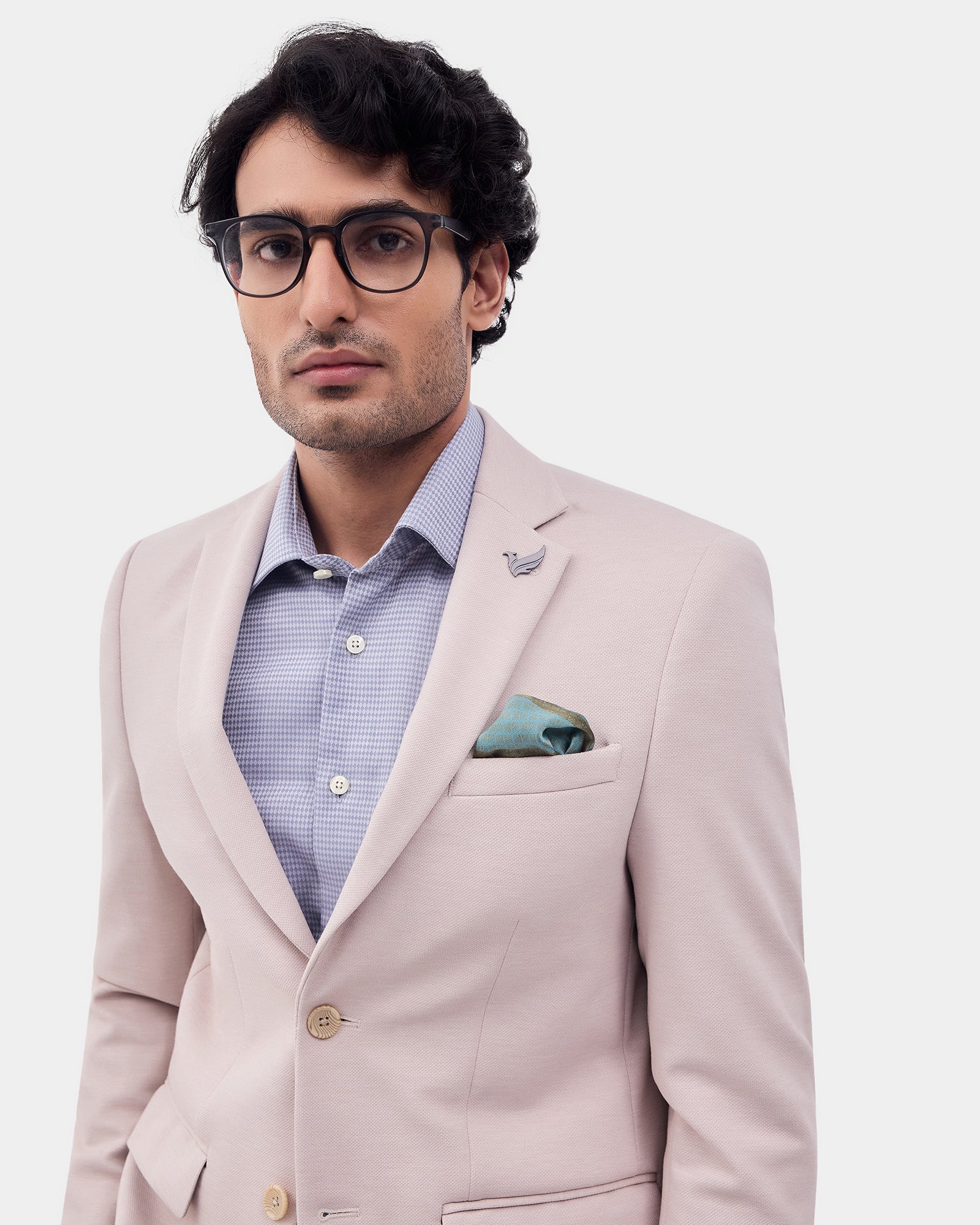Beige Textured Jackets - Caleb