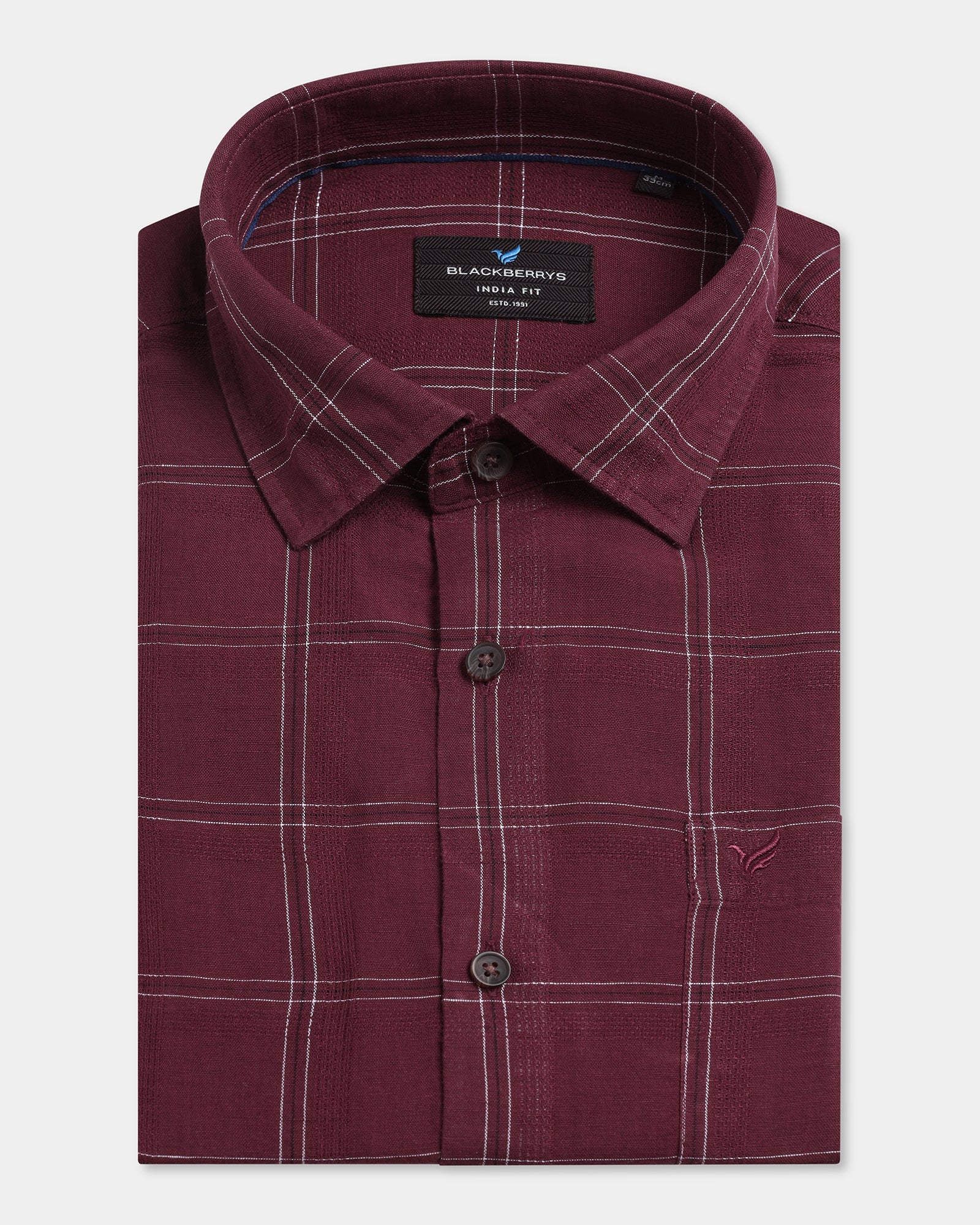 Red Linen Check Shirt - Moben
