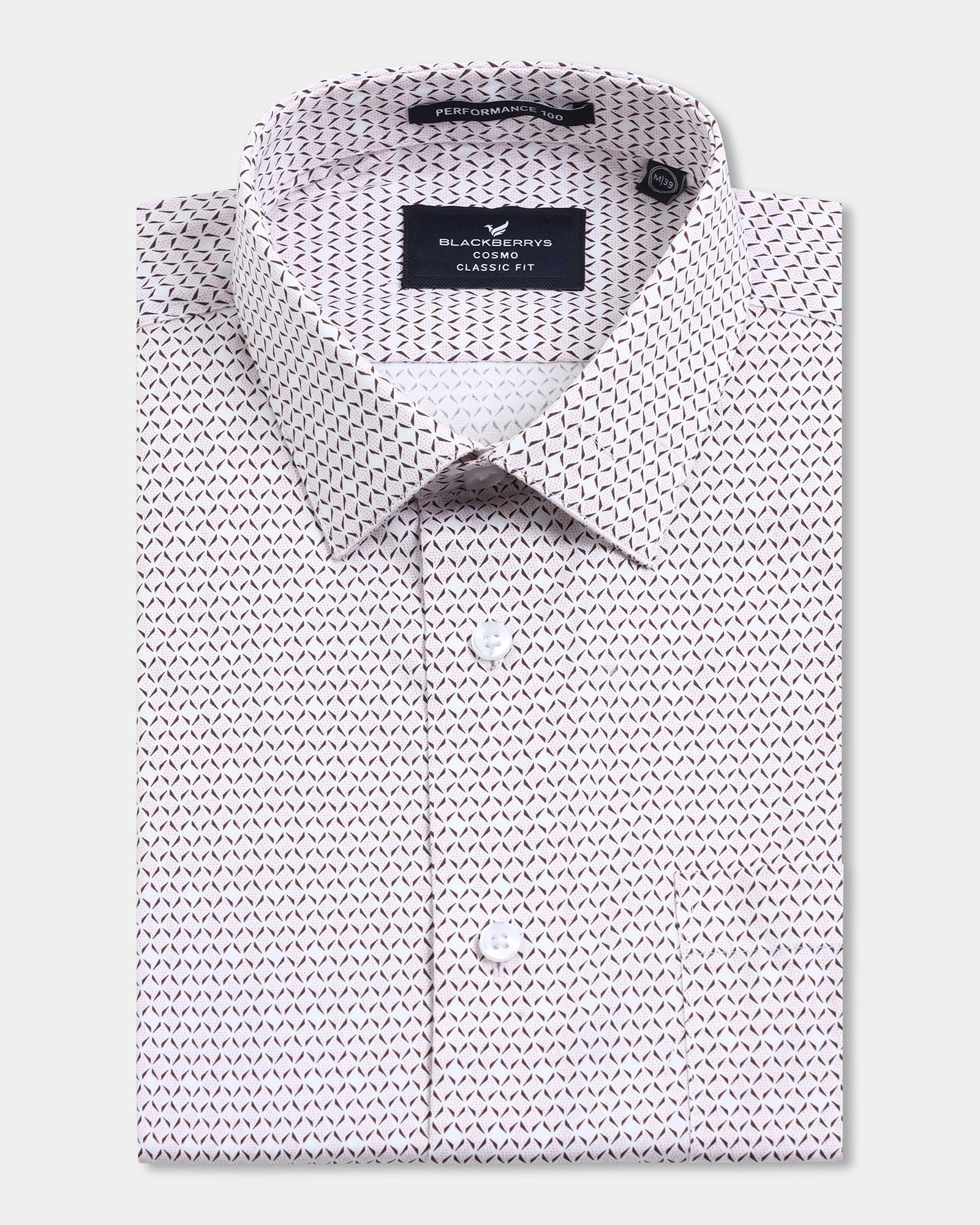 Red Half Sleeve Non Iron Printed Shirt - Everest
