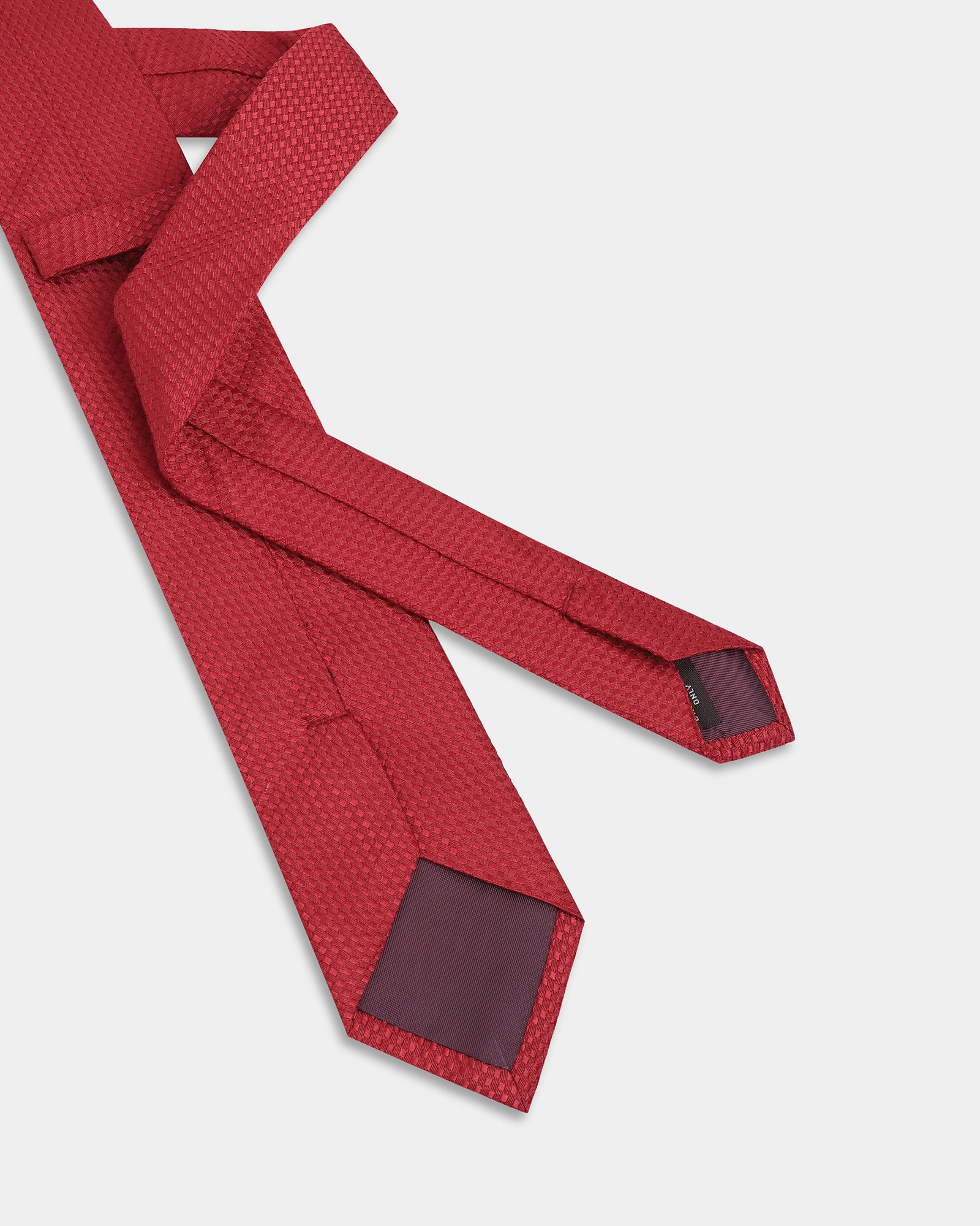 Red Silk Jacquard Tie - Aglow