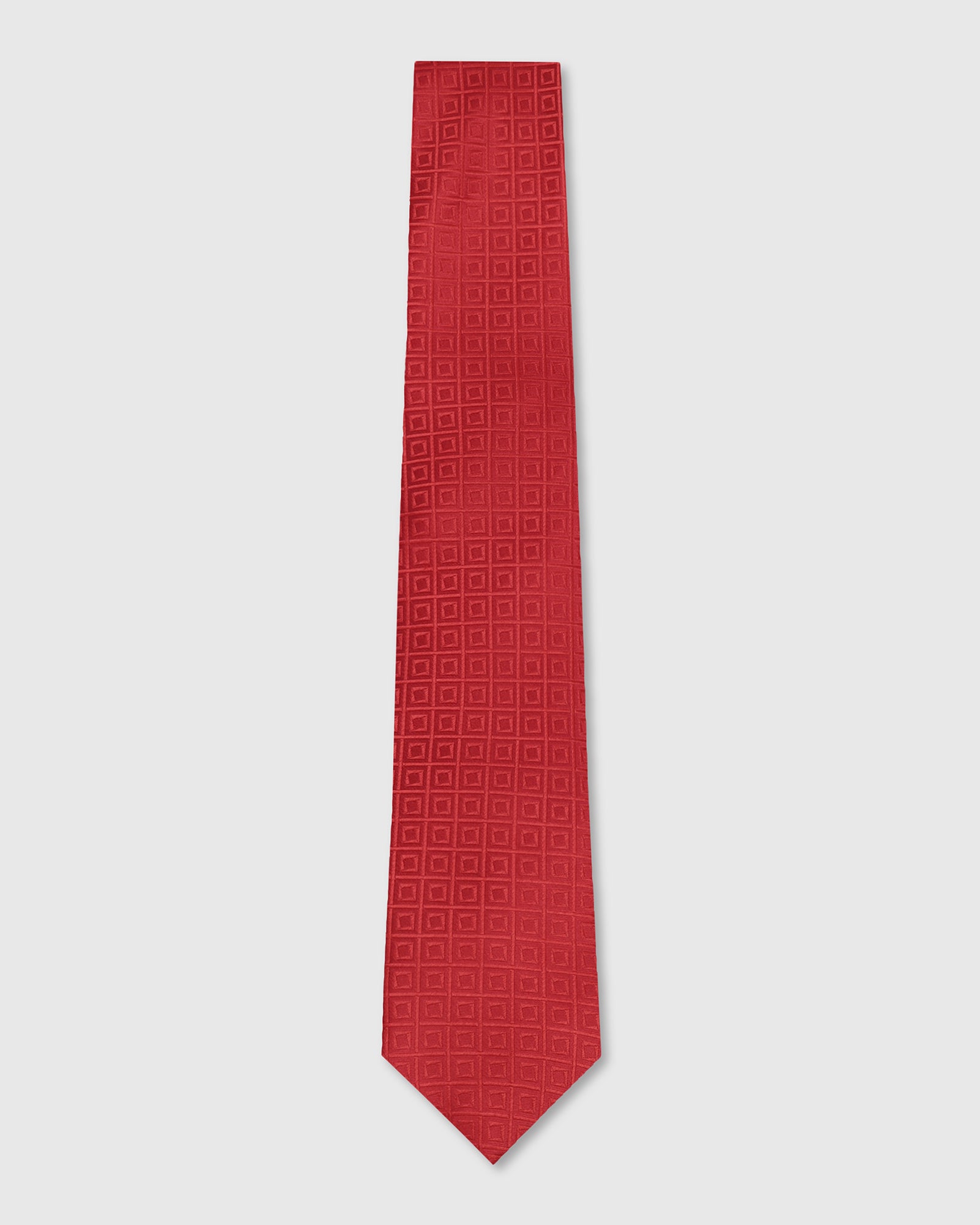 Red Silk Printed Tie - Wolcott