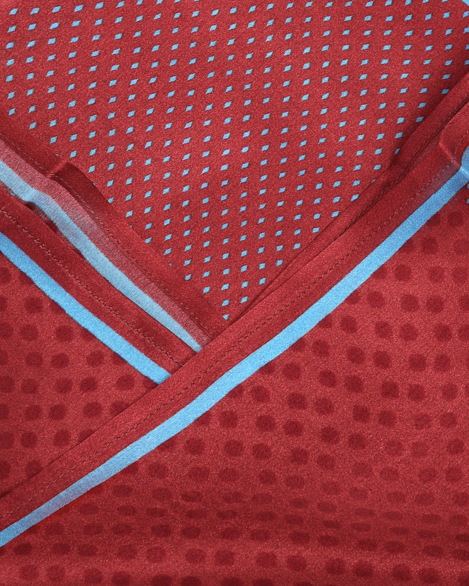 Red Printed Pocket Square - Wit