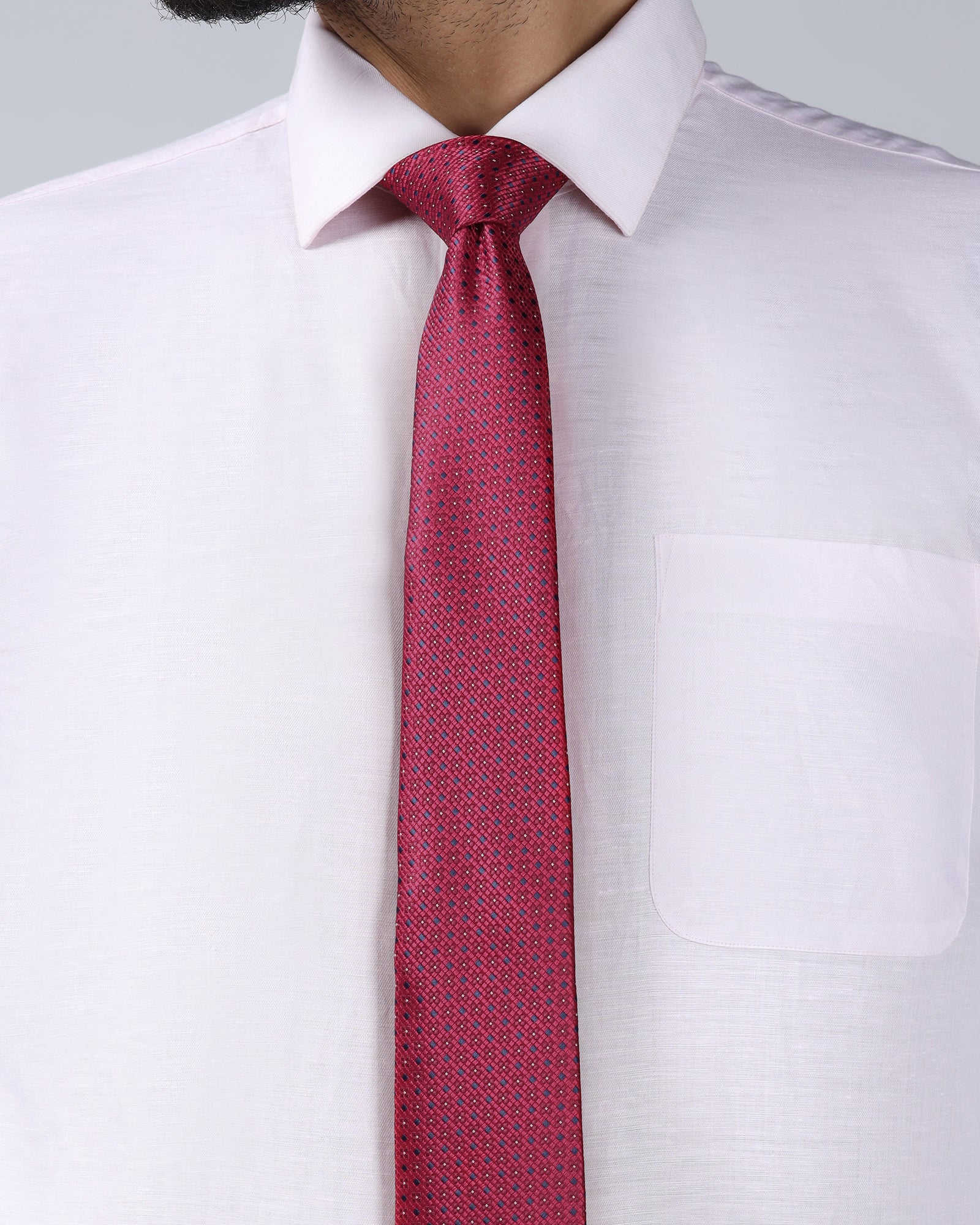 Red Solid Tie - Winston
