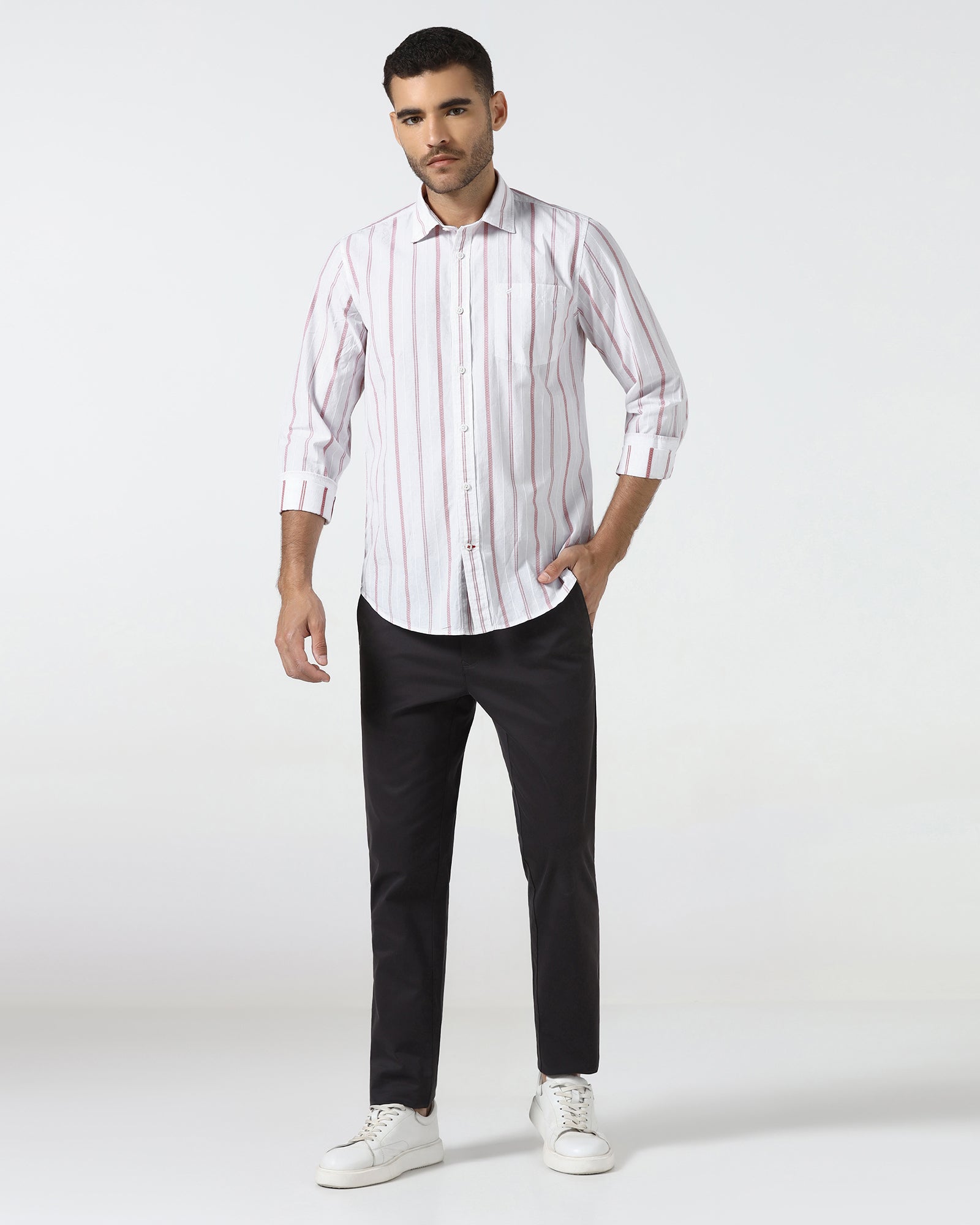 fitted lace wedding dress Avanti Uomo pinstripe Dress shirt – Remo men's wear