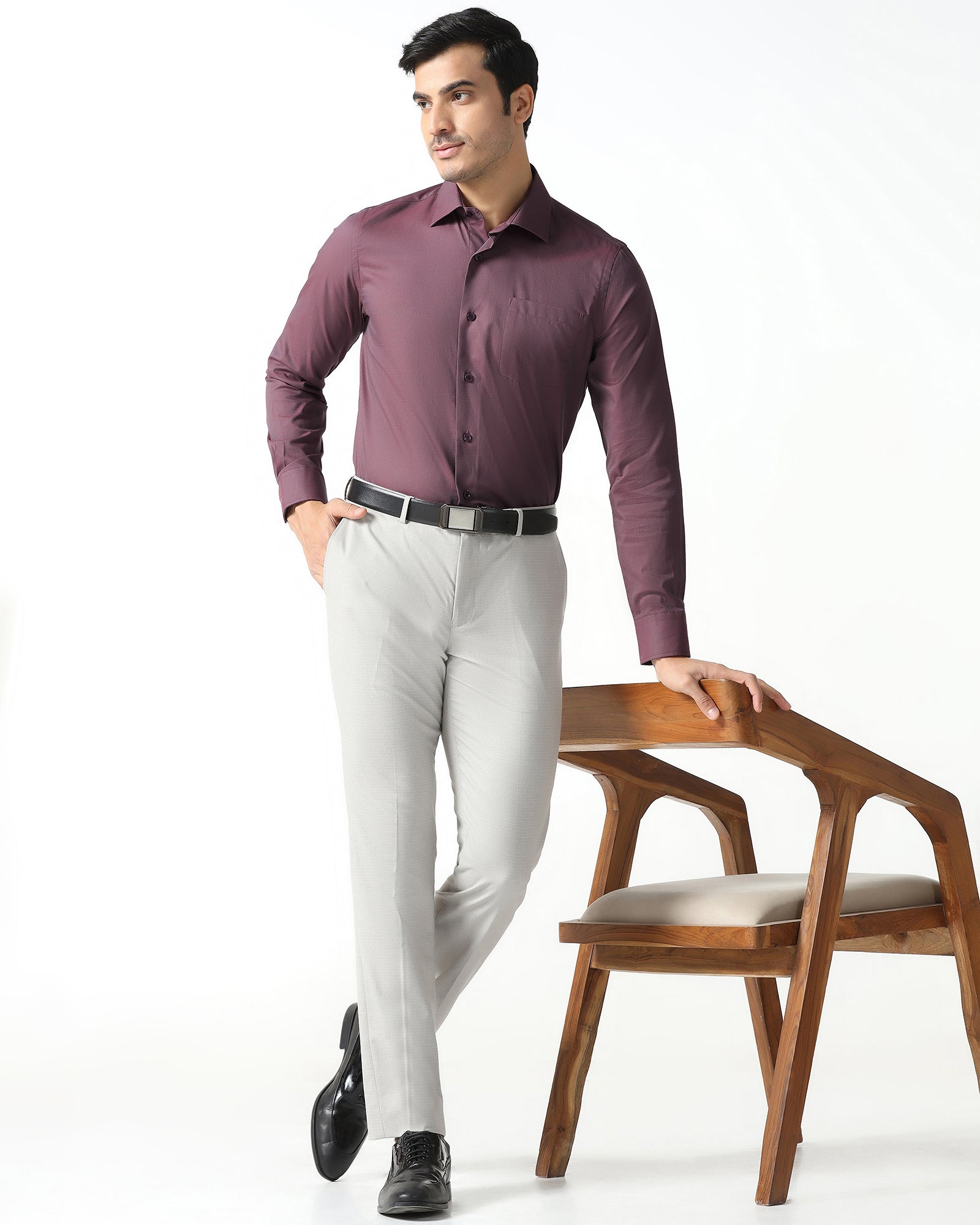 Red Textured Shirt - Zander