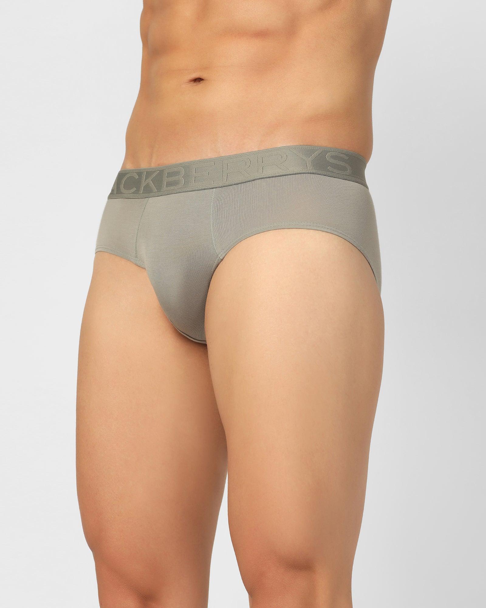 Regular Fit Brief In Fresh Grey (Russel) - Blackberrys