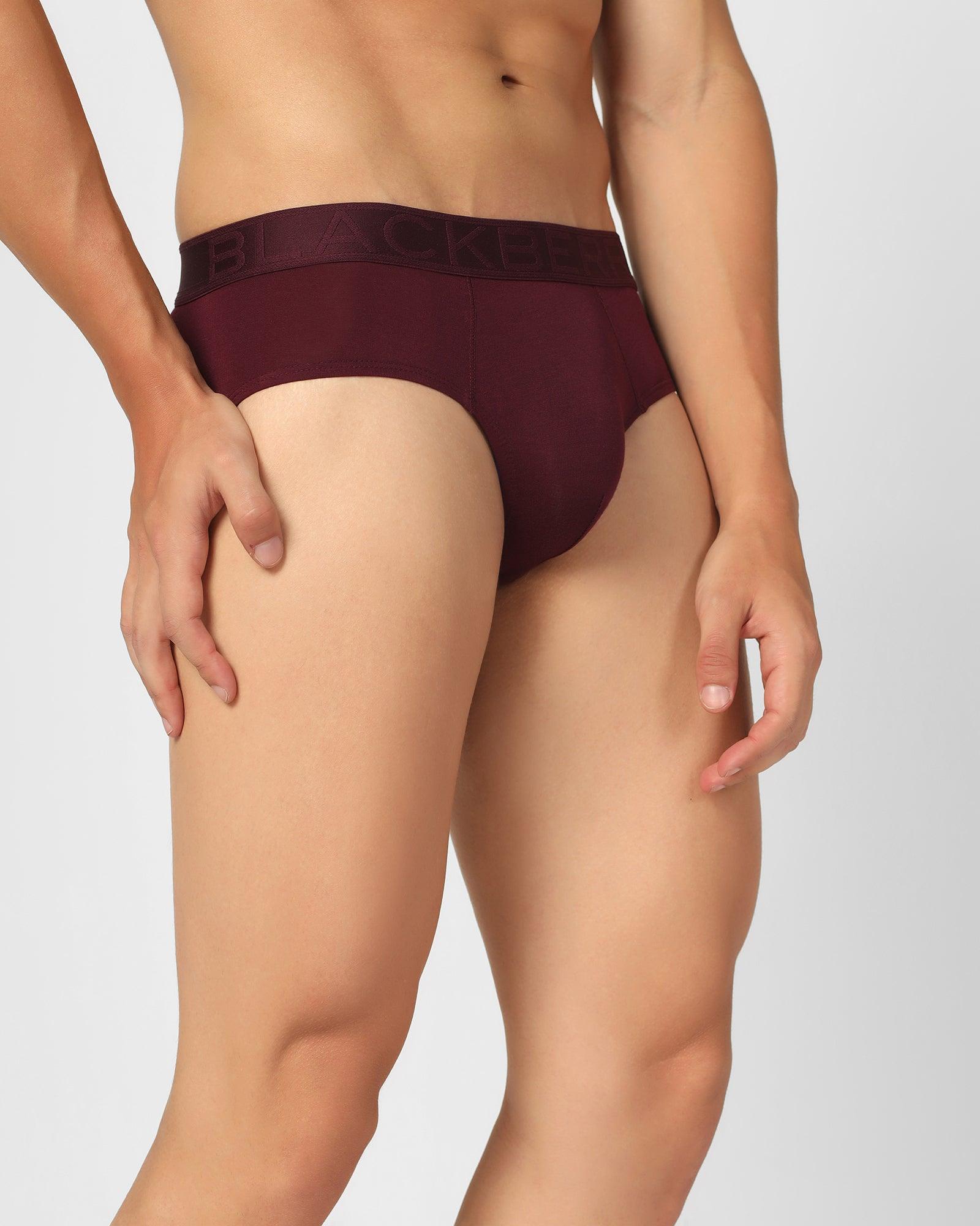 Regular Fit Brief In Purple Seude (Russel) - Blackberrys