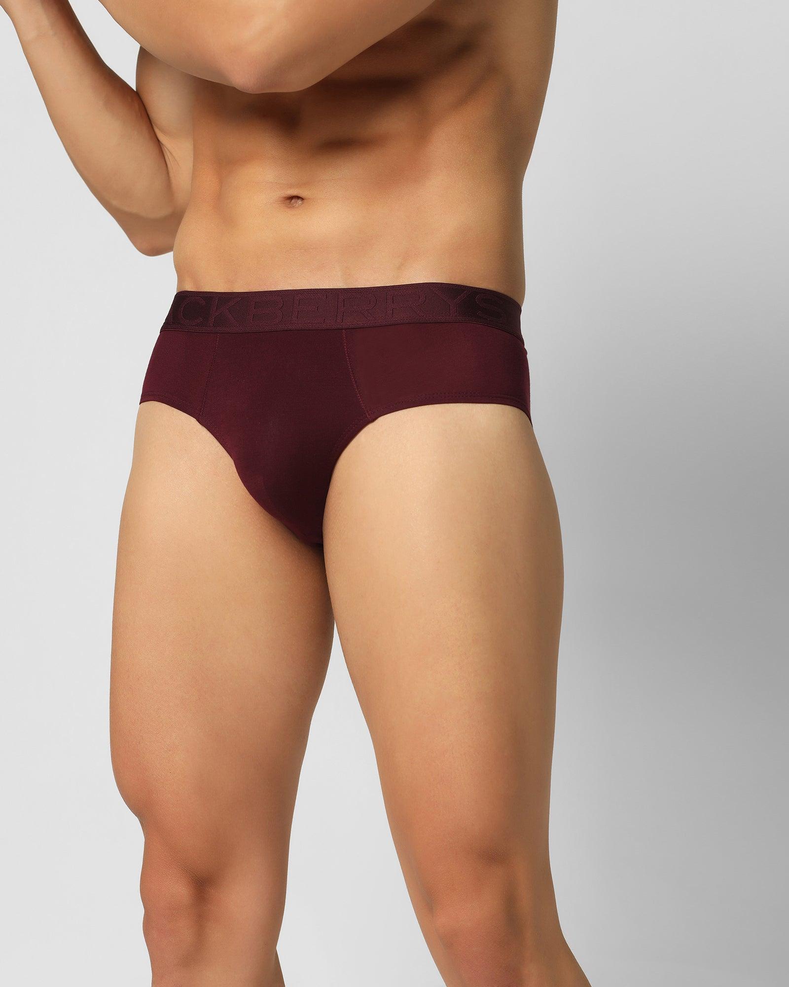 Regular Fit Brief In Purple Seude (Russel) - Blackberrys