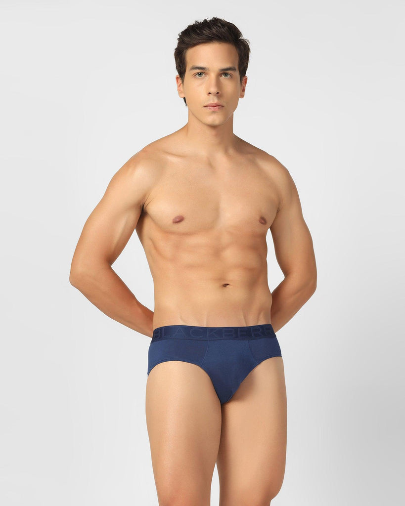 Royal Blue Solid Brief - Russel