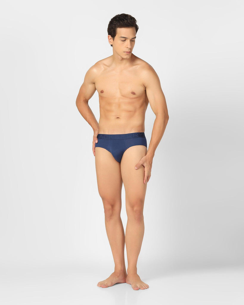 Royal Blue Solid Brief - Russel