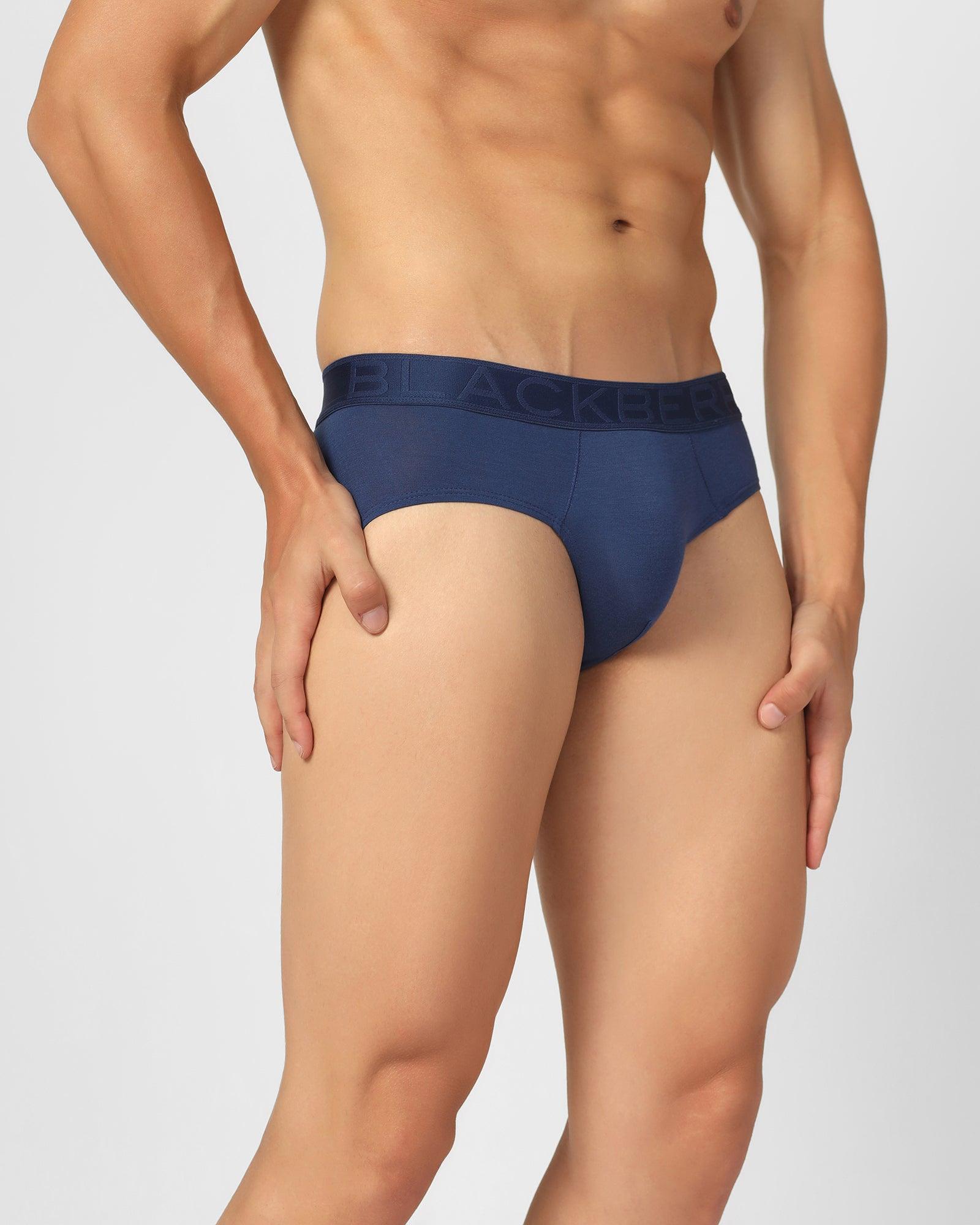 Royal Blue Solid Brief - Russel