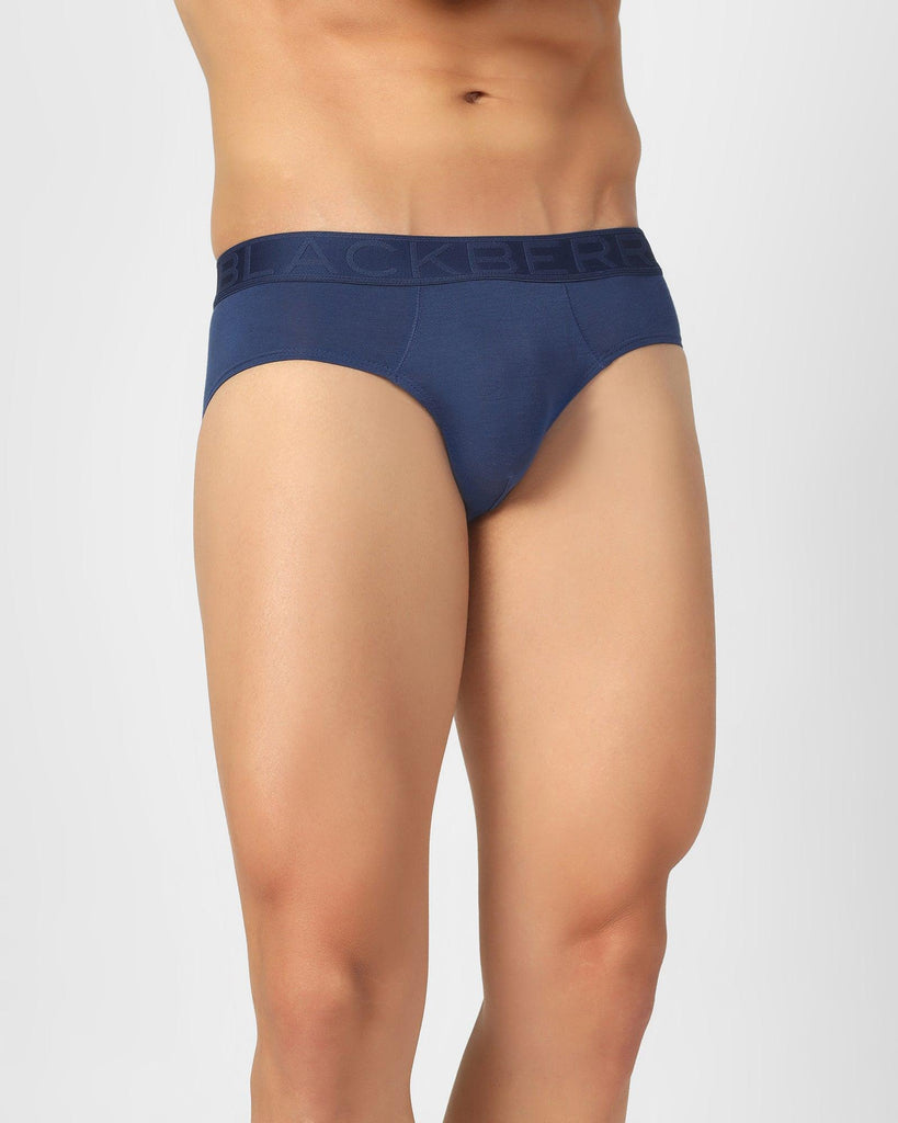 Royal Blue Solid Brief - Russel