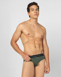 Regular Fit Brief In Sage Green (New Broc) - Blackberrys