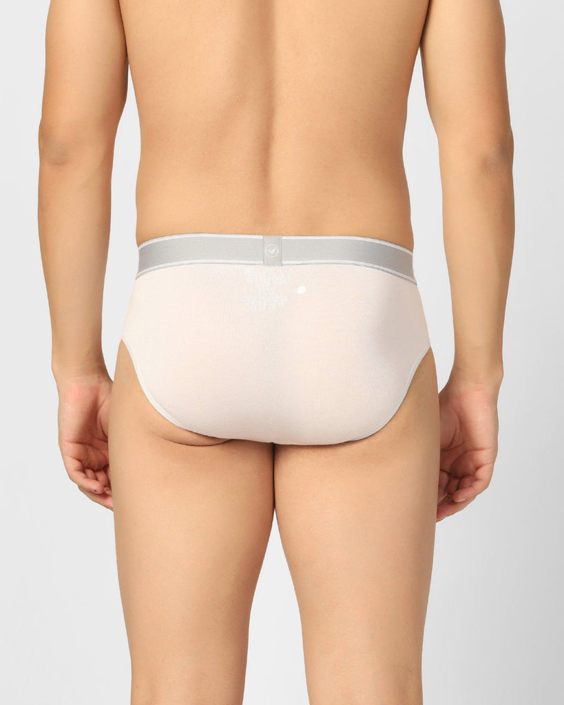 White Solid Brief - Russel
