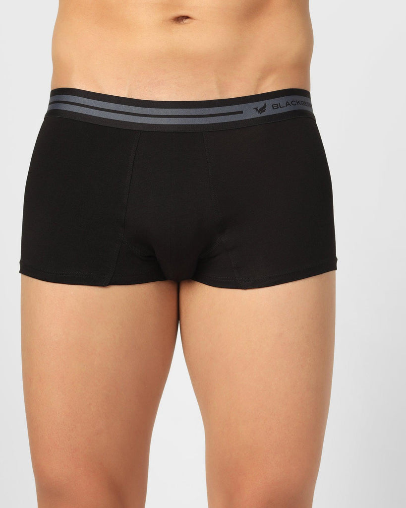 Cotton Black Solid Trunk - New Bofi