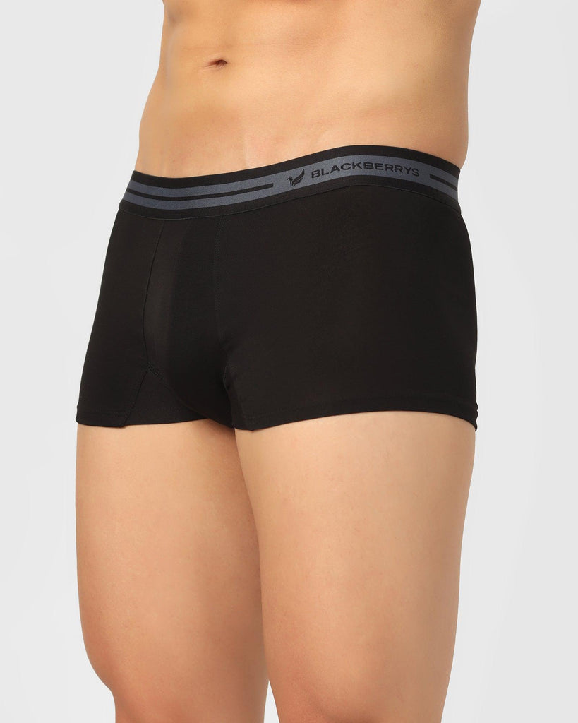 Cotton Black Solid Trunk - New Bofi