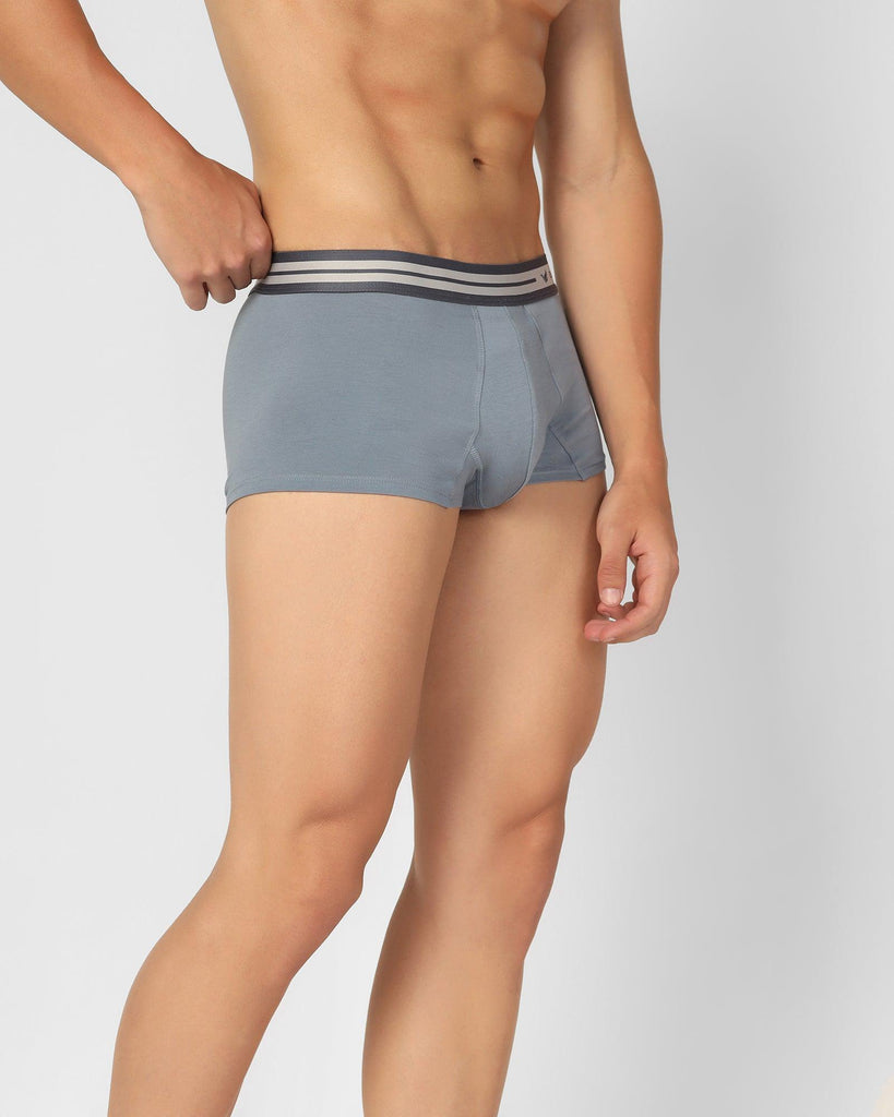 Cotton Dusk Blue Solid Trunk - New Bofi