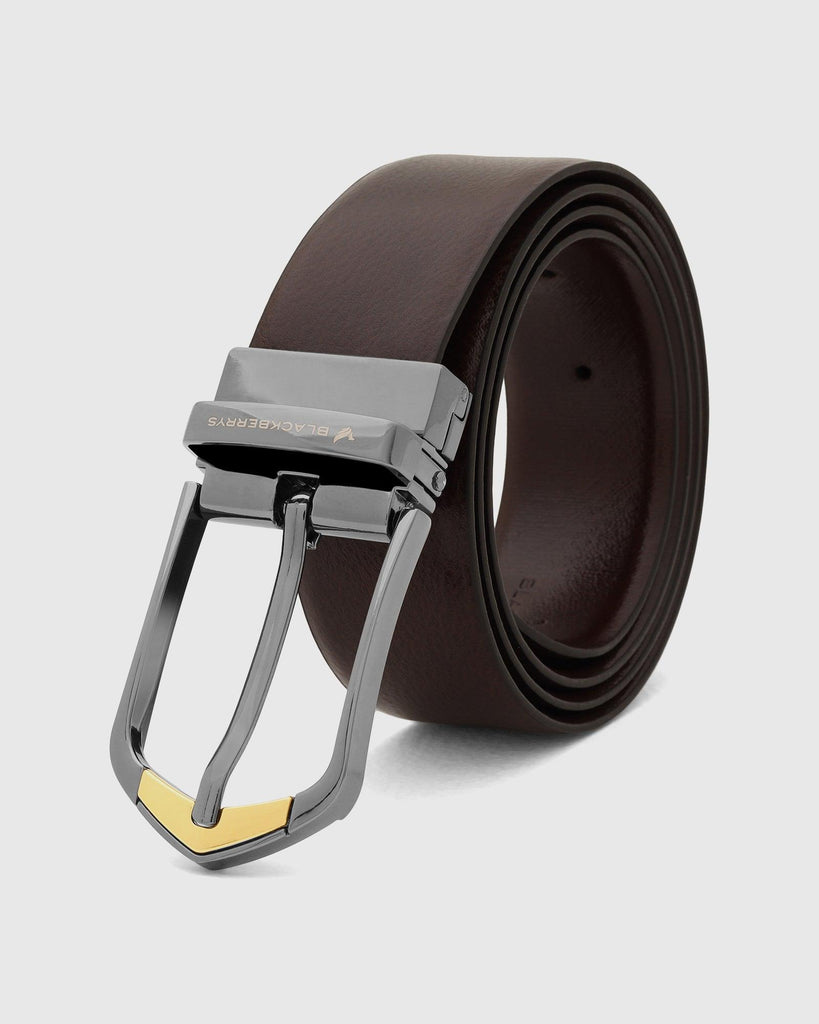 Leather Brown Solid Belt - Perl