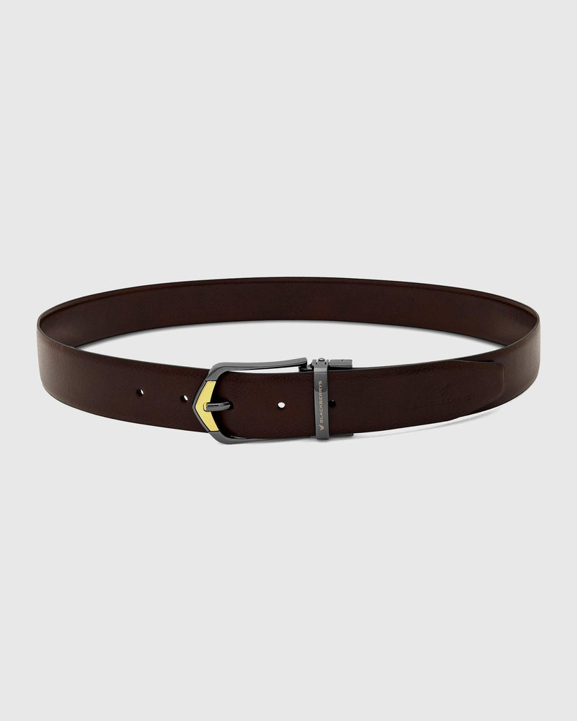 Leather Brown Solid Belt - Perl