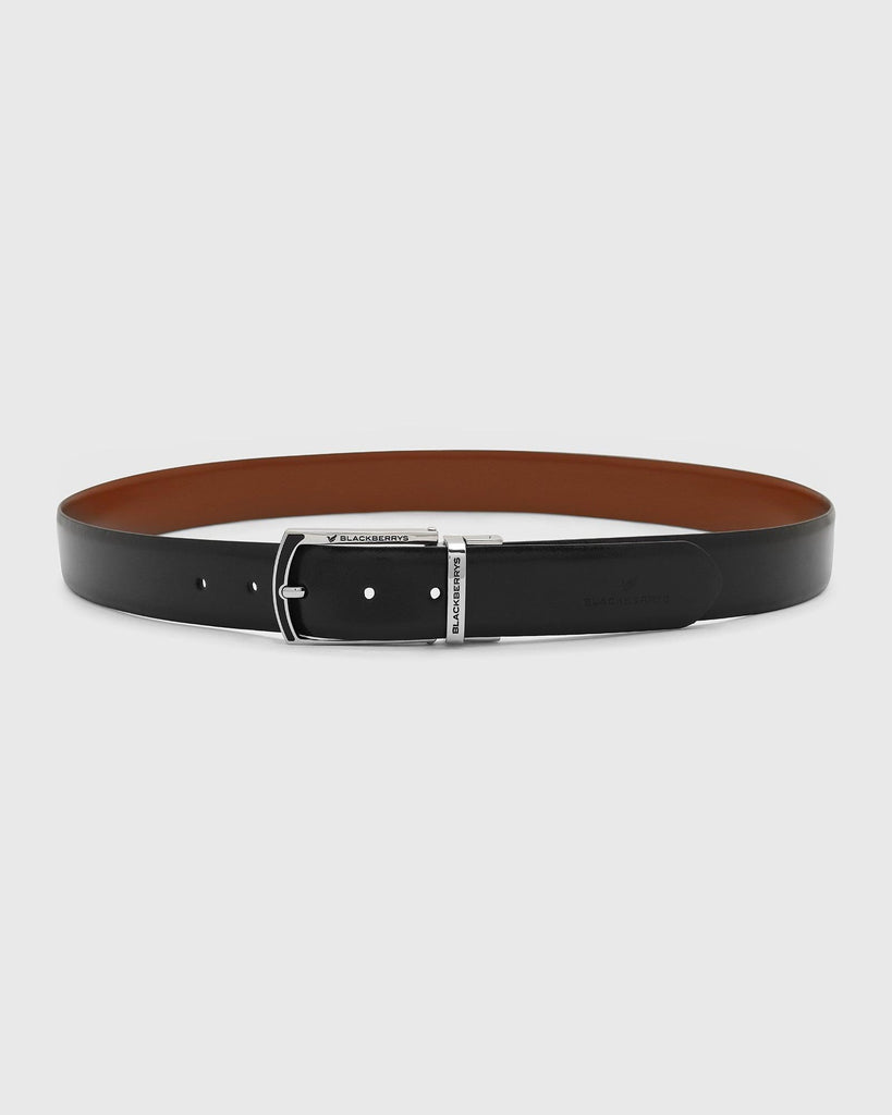 Leather Reversible Tan & Navy Solid Belt - Tuna