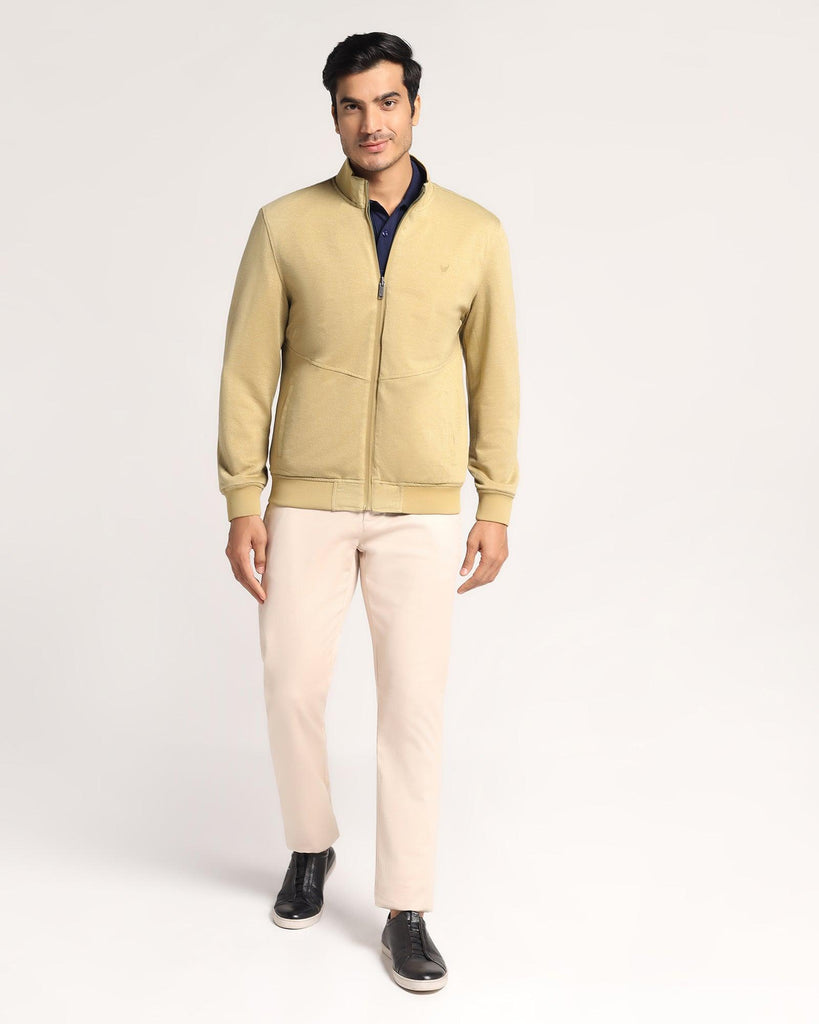 Reversible Olive Solid  Zipper Jacket - Kevin