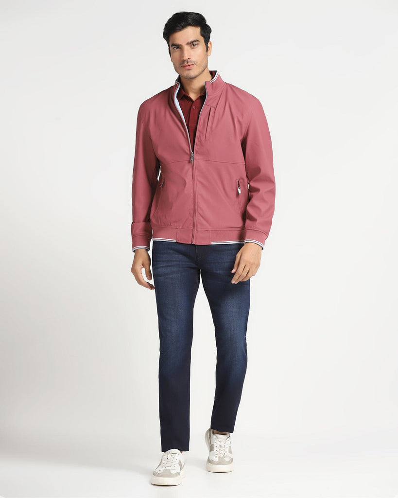 Reversible Wine Solid  Zipper Jacket - Kevin