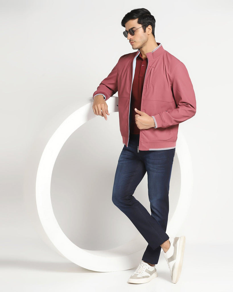 Reversible Wine Solid  Zipper Jacket - Kevin