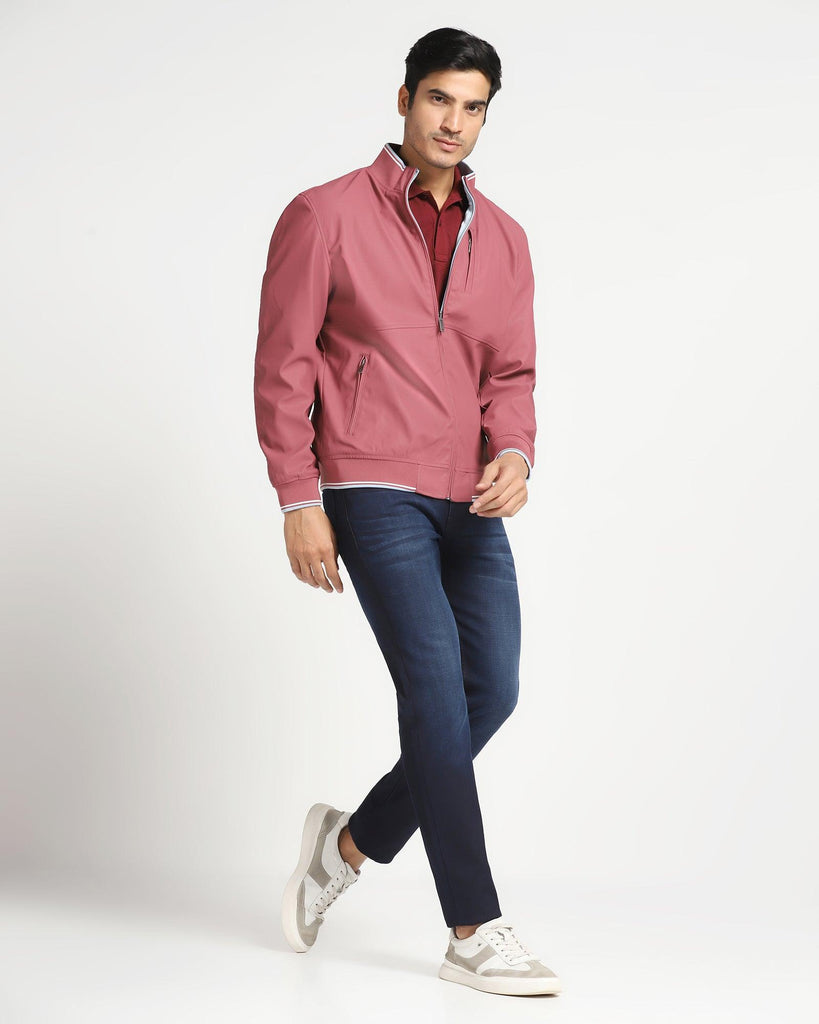 Reversible Wine Solid  Zipper Jacket - Kevin