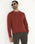 Rust Crew Neck Textured Sweatshirt - Pan