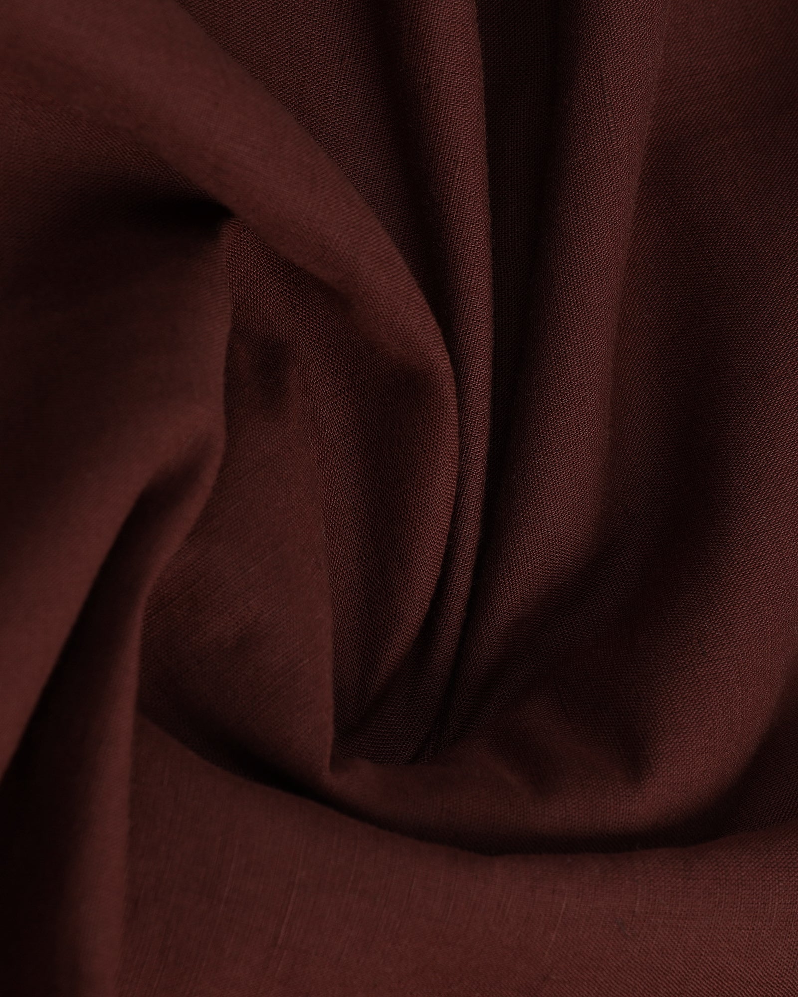 Rust Linen Solid Shirt - Konrad