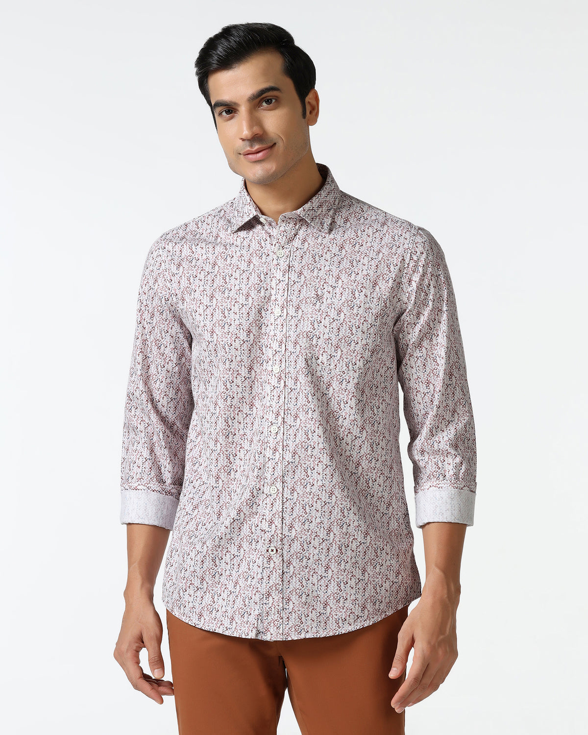 Rust Printed Shirt - Emeric