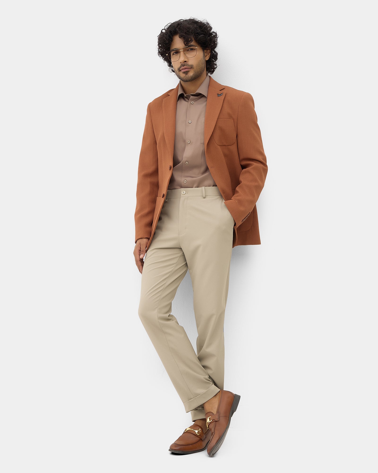 Rust Solid Blazer - Rafferty