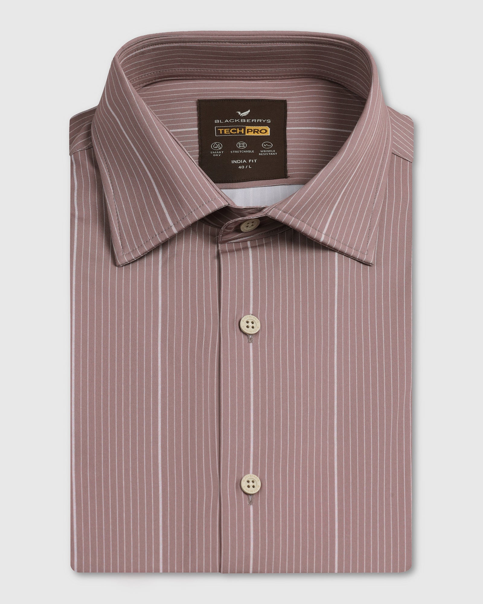 Rust Techpro Stripe Shirt - Grill