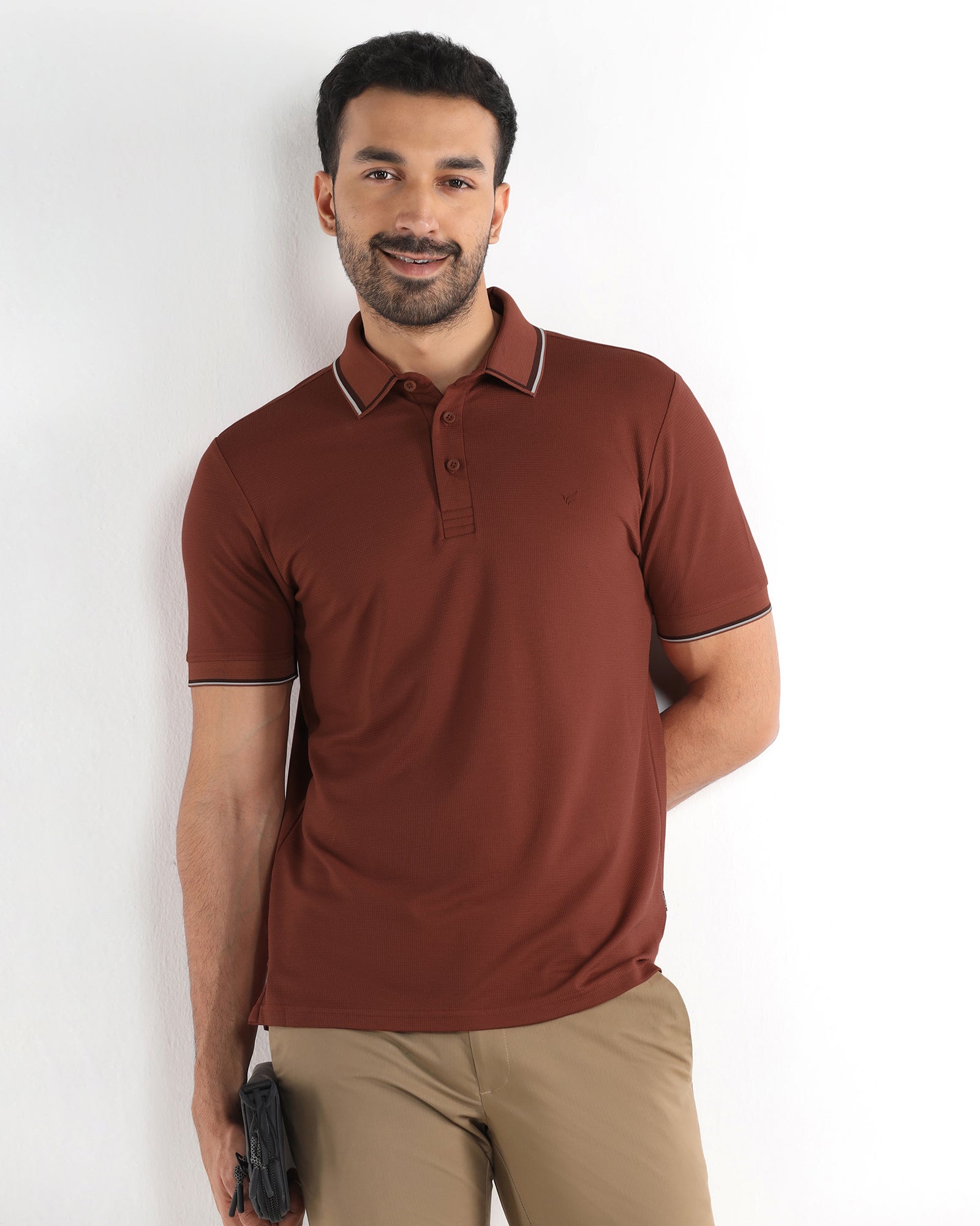 Rust TechPro Textured Polo - Titan