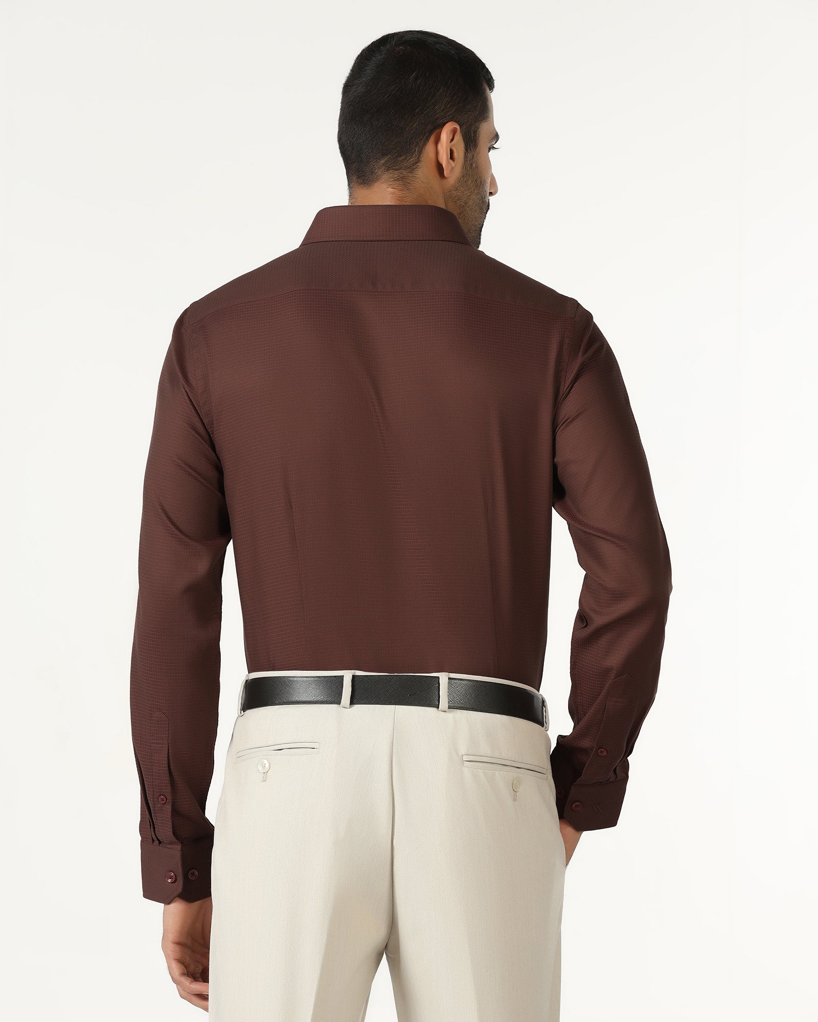 Rust Textured Shirt - Recite