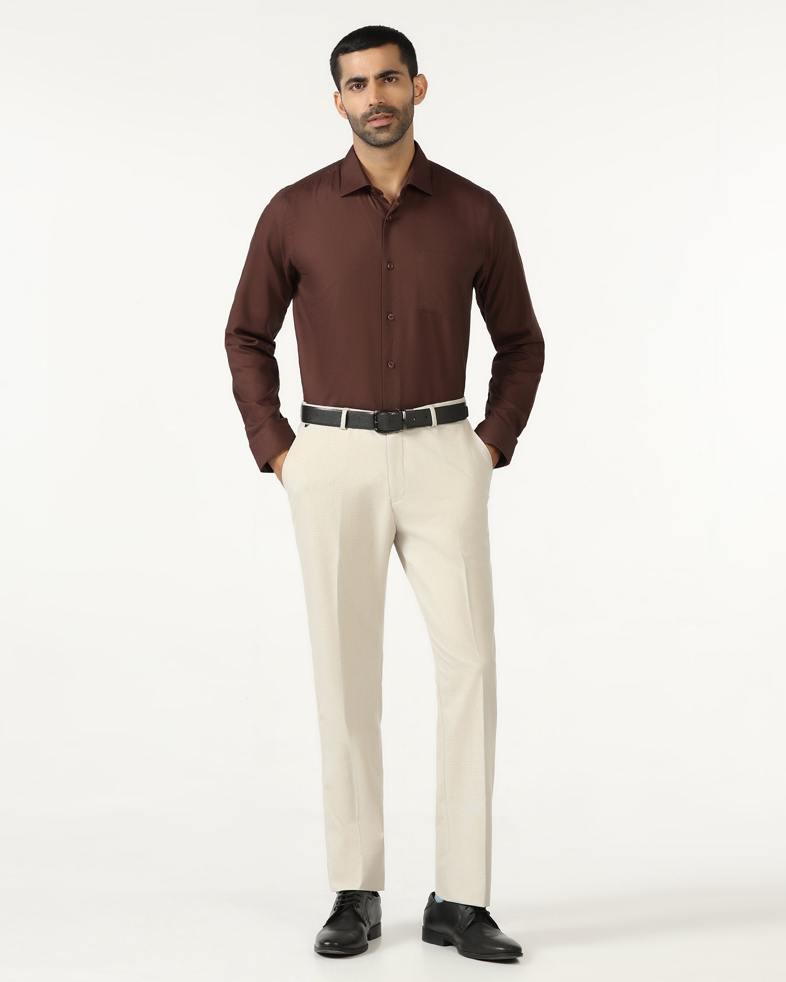 Rust Textured Shirt - Recite