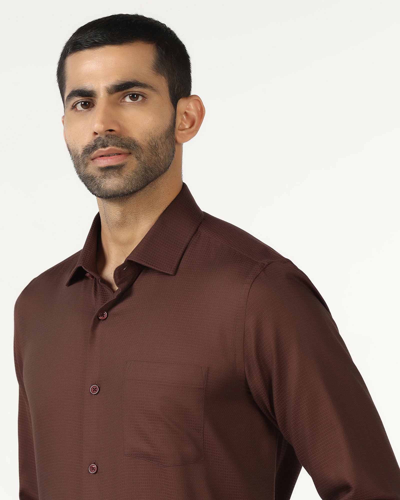 Rust Textured Shirt - Recite