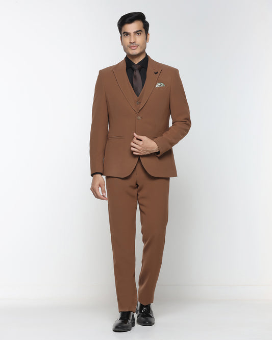Rust Three Piece Solid Suit - Kover