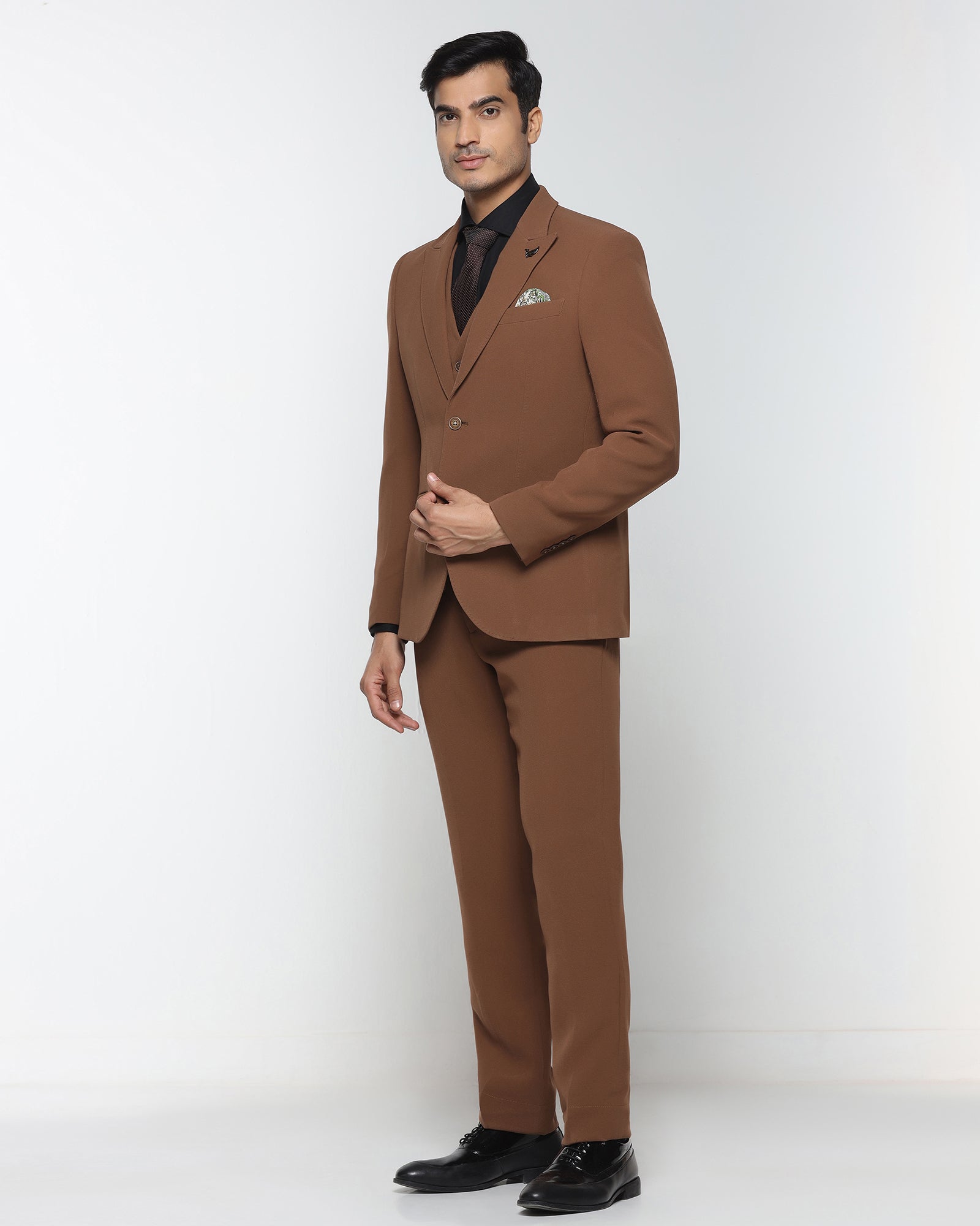 Rust Three Piece Solid Suit - Kover