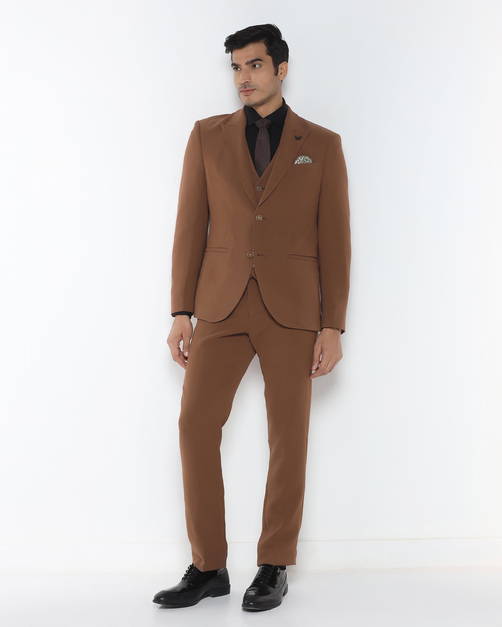 Rust Three Piece Solid Suit - Kover