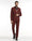 Rust Three Piece Textured Suit - Gioni