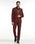 Rust Three Piece Textured Suit - Gioni