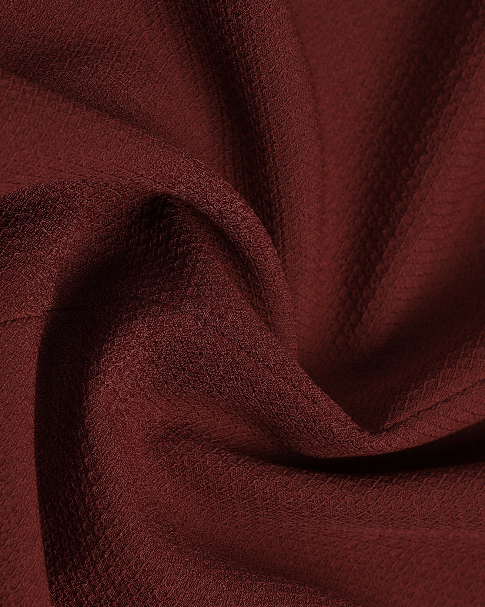 Rust Three Piece Textured Suit - Gioni