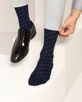Cotton Dark Navy Knitted Socks - Toyo