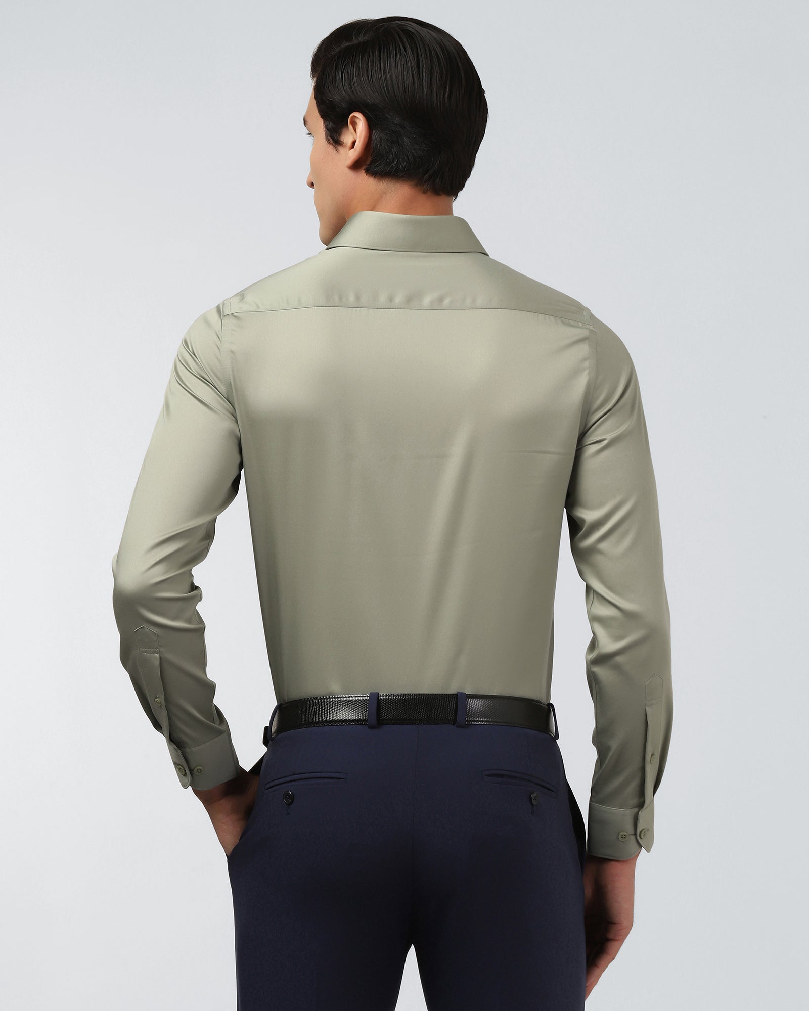 Sage Green Non Iron Solid Shirt - Sylvia