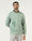 Sage Green Crew Neck Solid Sweatshirt - Eve