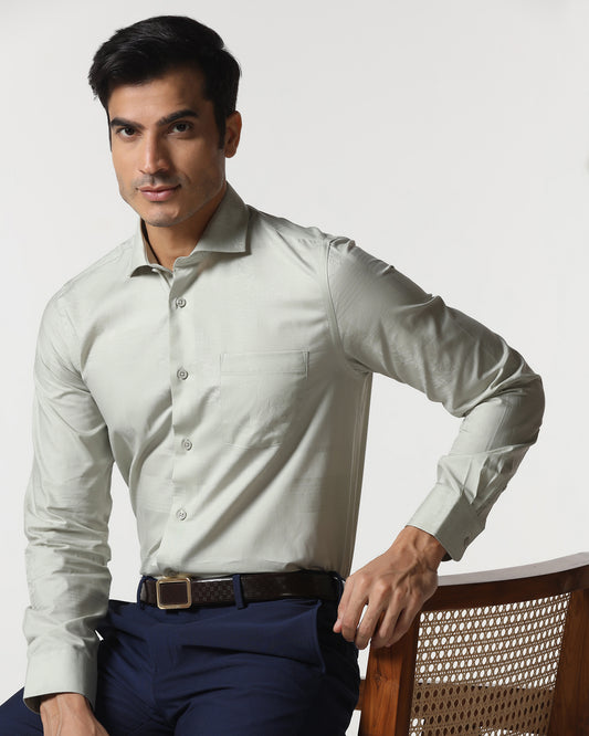 Sage Green Jacquard Shirt - Ross