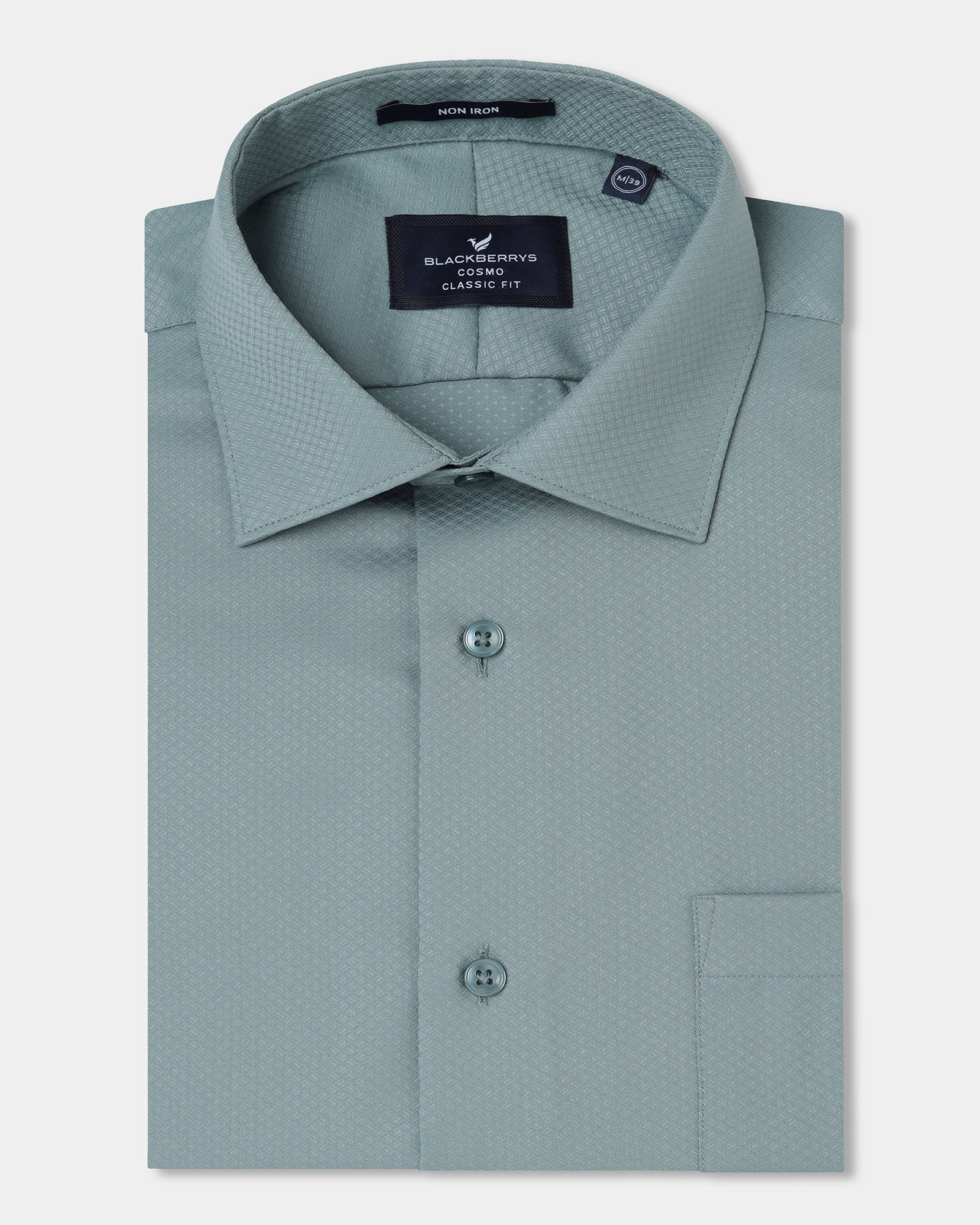 Sage Green Non Iron Textured Shirt - Erik