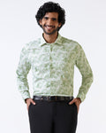 Sage Green Printed Shirt - Piano