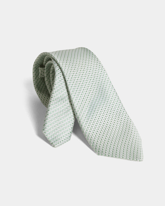 Sage Green Silk Jacquard Tie - Wyn